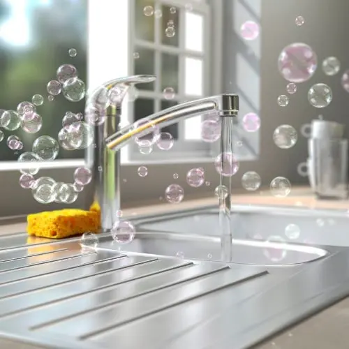 bubbles-02-ezgif.com-optiwebp clean kitchen sink with soap bubbles rising from it